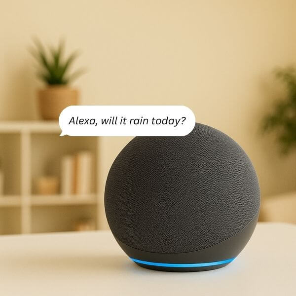 amazon eco dot placed on a table for top ten smart home devices in 2025