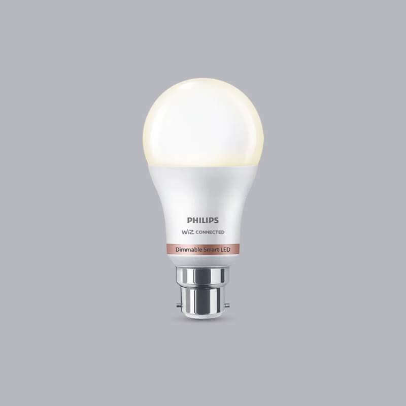 Philips Wiz B22 9W LED smart bulb with 16 million colors for smart home in 2025