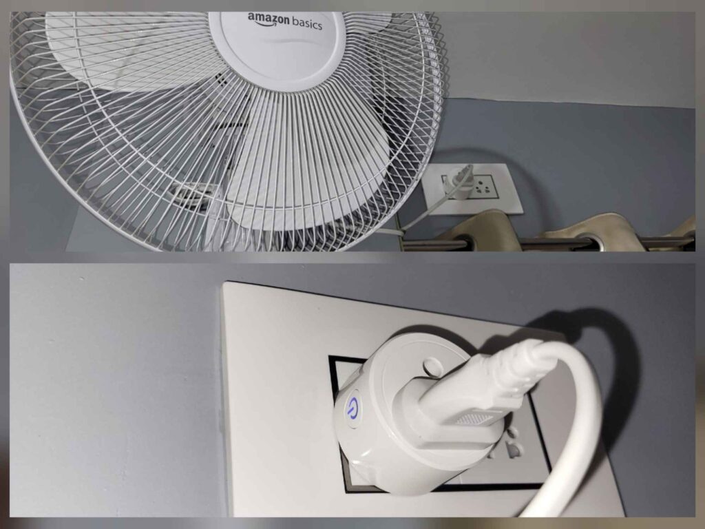 wall fan connected with smart plug for smart home setup in 2025